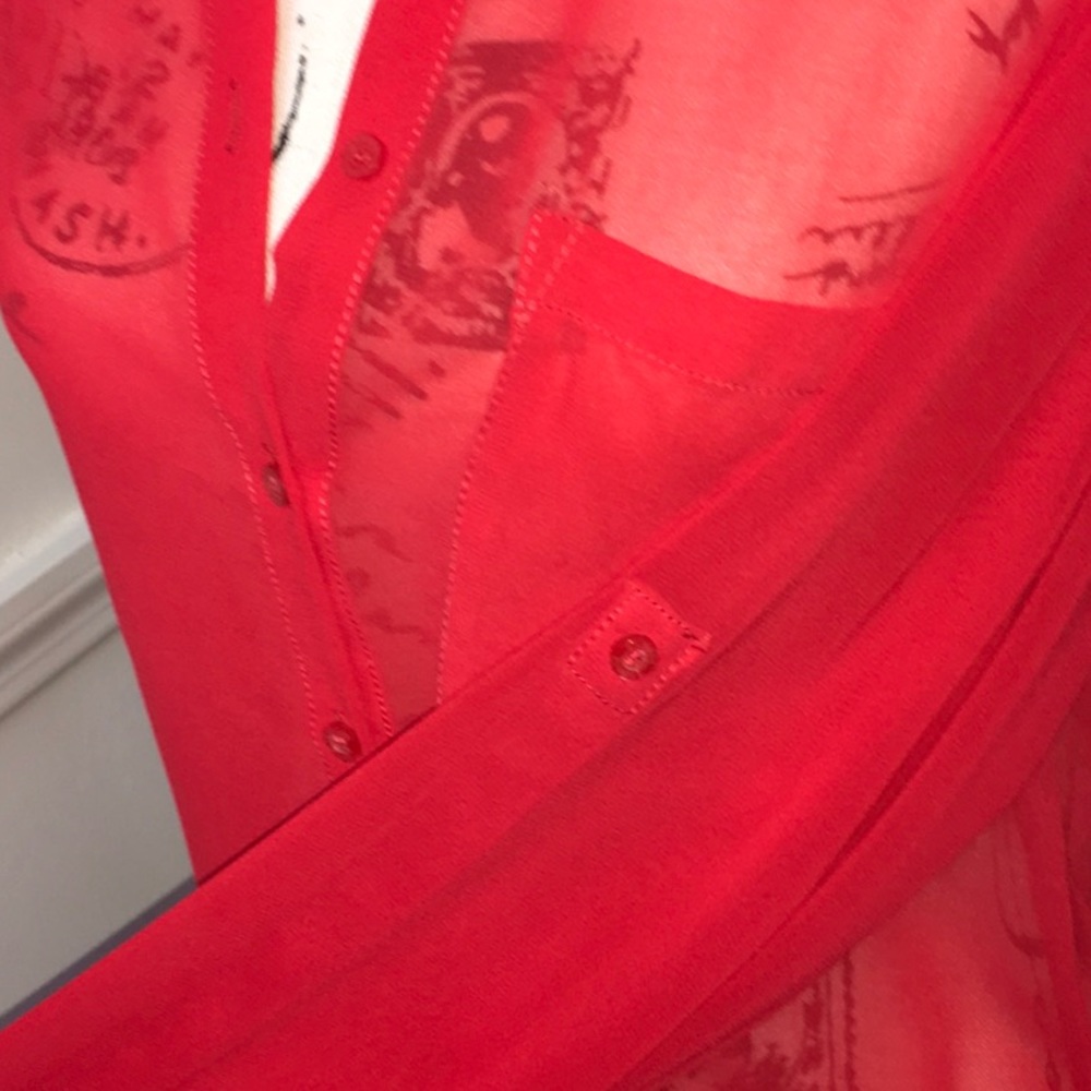 Garage Red Button Up - image 4